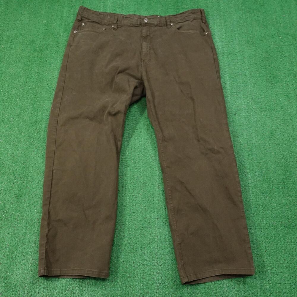 Orvis Five Pocket Pants Mens‎ 40x30 (40x26.5) Green Stretch Cotton **Hemmed**